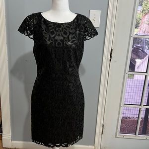 Black laced design dress from Alice + Olivia size 8
